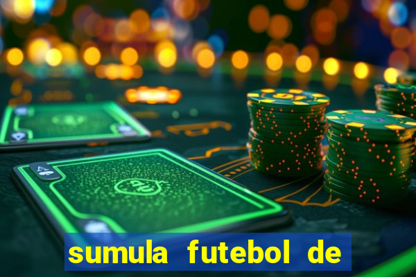 sumula futebol de campo word